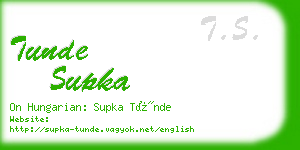 tunde supka business card